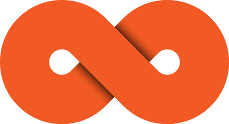 infinity symbol icon representing the concept vector image