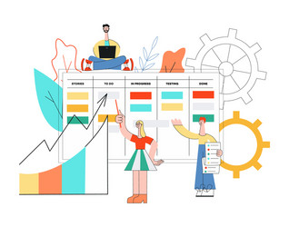 scrum planning technique vector