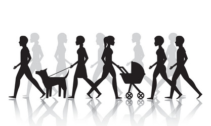 people walking design vector image