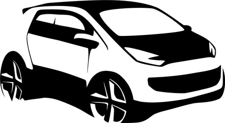 modern car silhouette vector image