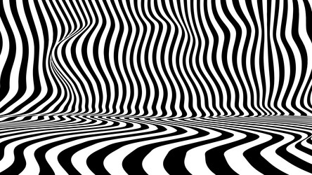 optical illusion op art wavy background with black vector image