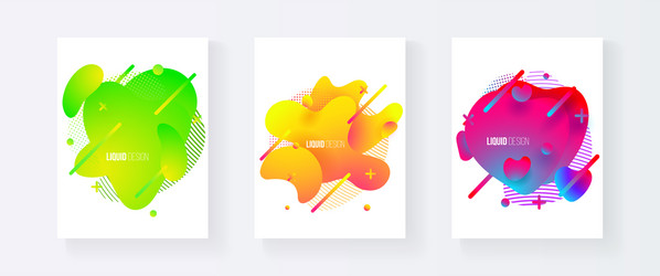 abstract cover set of liquid shapes vector image