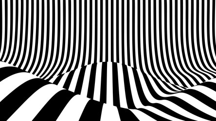 optical illusion op art wavy background with black vector image