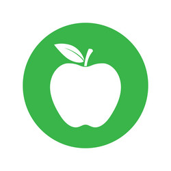 apple in circle vector image