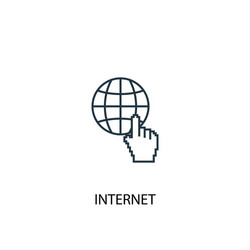 internet concept line icon simple element vector image