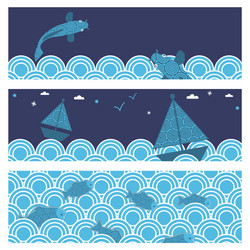 ocean banners vector image