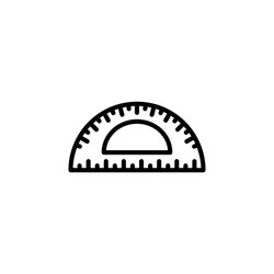 protractor icon isolated eps10 vector image