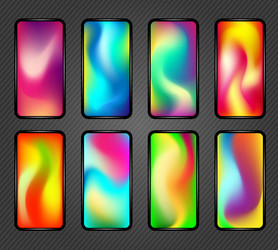 holographic screen gradients vector image