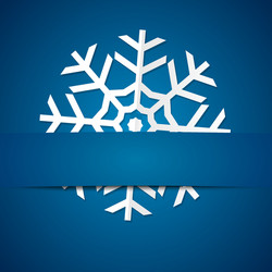 paper snowflake on colored background vector image