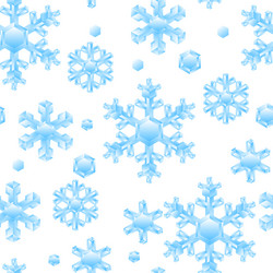 seamless pattern with crystal snowflakes vector image