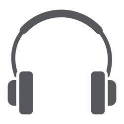 Headphones glyph icon music and sound audio vector