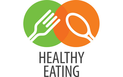 logo healthy eating vector image