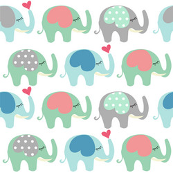 baby shower greeting card with elephant vector image