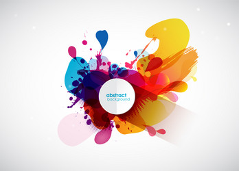 abstract with colorful half transparent flower vector image