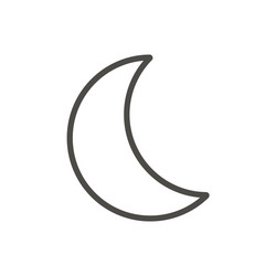 moon icon line night symbol vector image