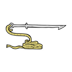 comic cartoon harpoon vector