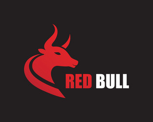 Red bull horn logo and symbols template icons vector