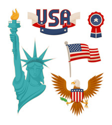 Usa national symbolism color vector