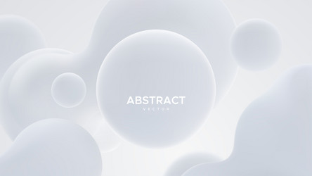 abstract background with white metaball shapes vector image