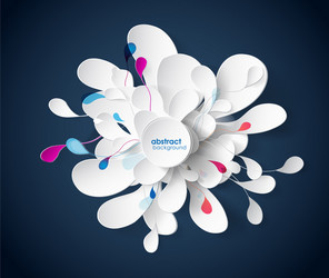 abstract with colorful half transparent flower vector image