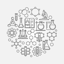 chemistry lab round vector image