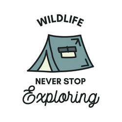 camping adventure logo emblem design vector image