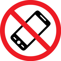 no phone sign vector image