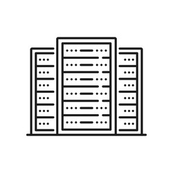 database network server and cloud storage icon vector image