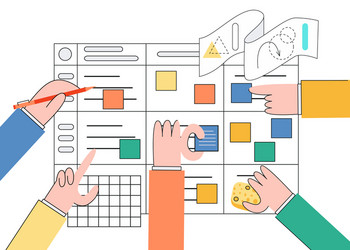 scrum planning technique vector