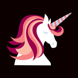 unicorn cute - card and shirt design cartoon vector image