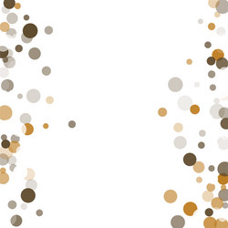 Gold white and gray confetti transparent dots vector