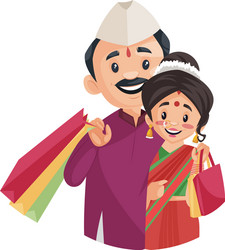 indian marathi man cartoon vector image