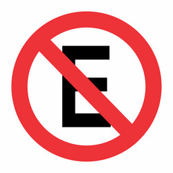 no parking sign vector image