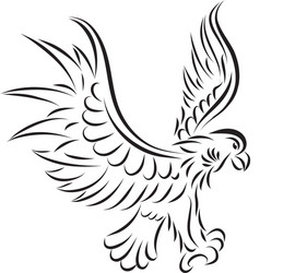 abstract tattoo eagle vector image