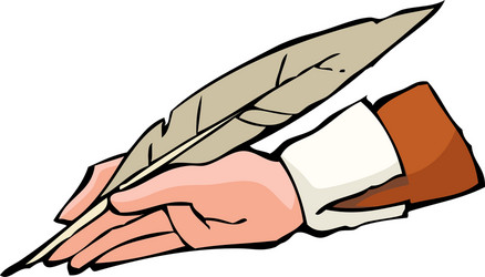 hand with pen vector image