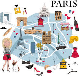 paris map vector image