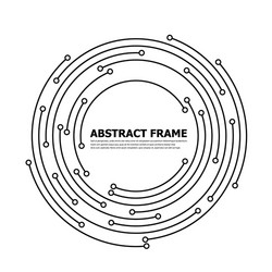 Abstract technology round frame vector