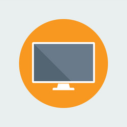 computer monitor flat icon vector image