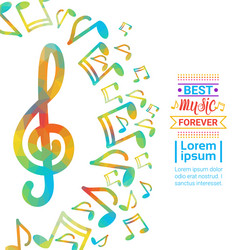 notes music concert banner colorful modern musical vector image