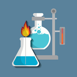 science chemistry laboratory vector image