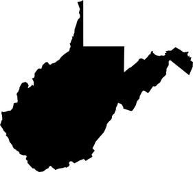 West virginia state of usa - solid black vector