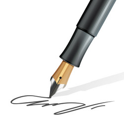 fountain pen realistic vector image