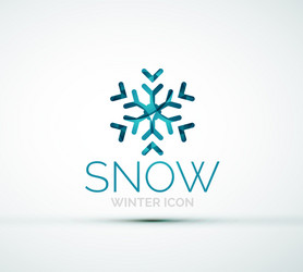 Christmas snowflake company logo design vector