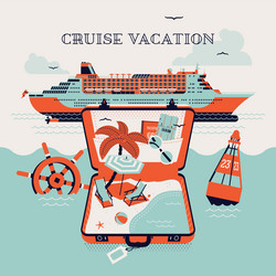 vacation on a cruise vector image