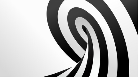 abstract black and white striped 3d wave vector image