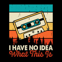 Old school hip hop cassette mixtape t-shirt design vector