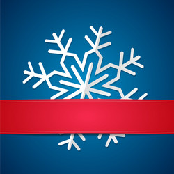 paper snowflake on colored background vector image