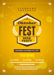 oktoberfest beer festival celebration typography vector