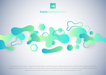 abstract fluid green and blue gradient on white vector image