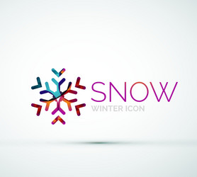 Christmas snowflake company logo design vector